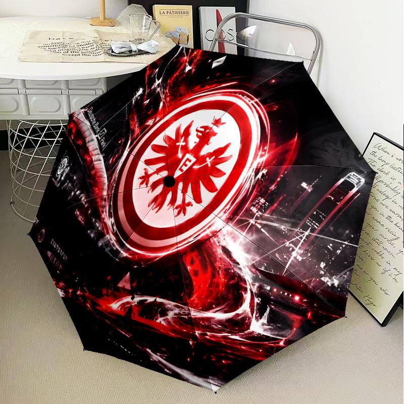 Eagle Crest Frankfurt Emblem Automatic Folding Umbrella - 8-Rib Travel Umbrella with Auto Open/Close & Portable Gifts for Holidays or Birthdays