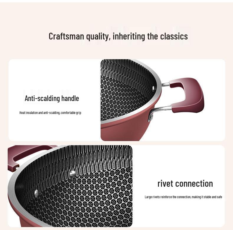 Honeycomb Non-Stick Multifunctional Electric Wok & Hot Pot - Stir-Fry, Steam, Stew, High Power, All-in-One Household Cooker.