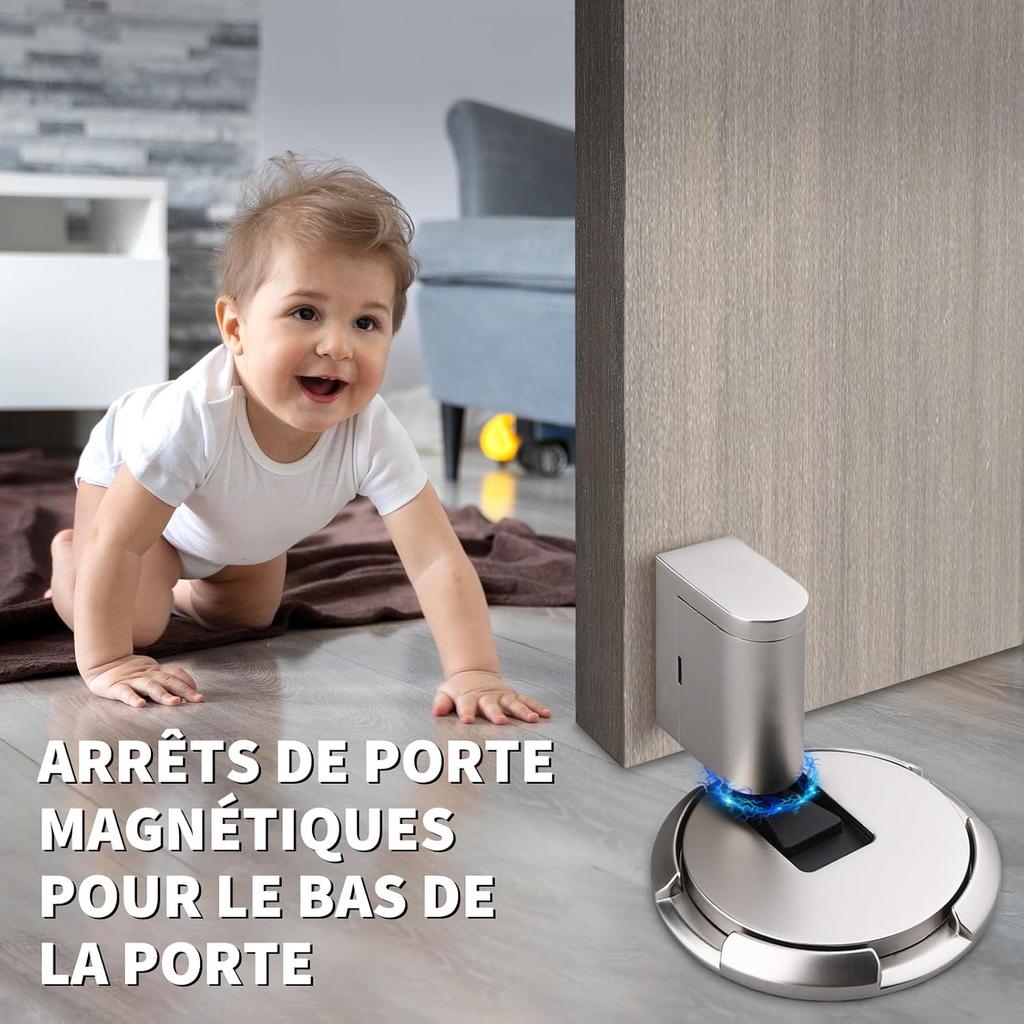 Door Stopper Floor, 2025 New Magnetic Turkish Rope Door Stopper Wall Inside,  Door Lock Buffer Door Stopper Adjustable Without Drilling Mechanical