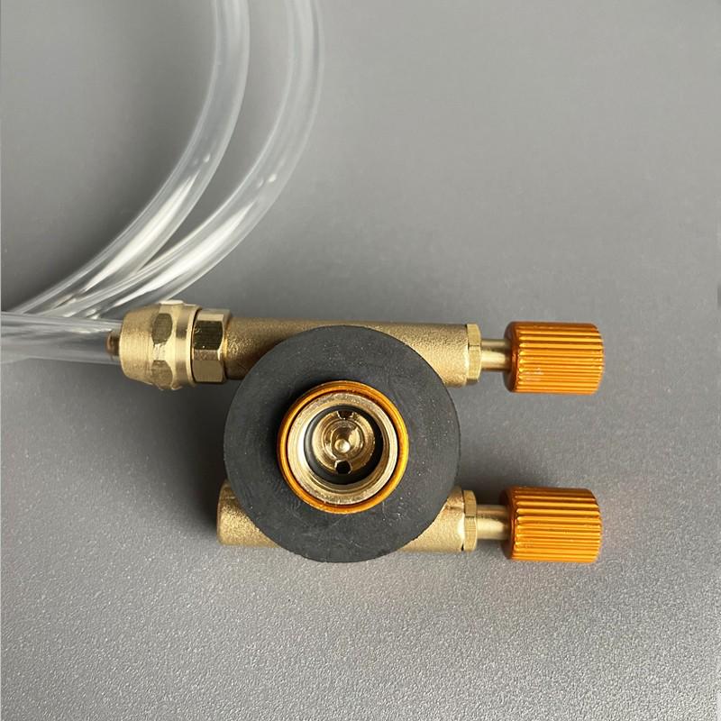 Reusable Outdoor Gas Canister Inflation Valve - Dual-Ended Connection Line