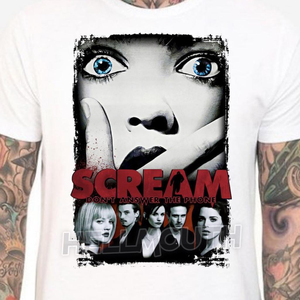 Scream - White T-shirt. Sidney prescott, neve campbell. Men's & Women's all sizes