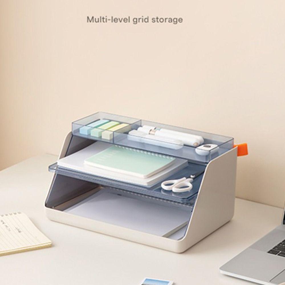 Space Saving File Paper Holder Large Capacity Desktop File Holders Book Storage Rack  School