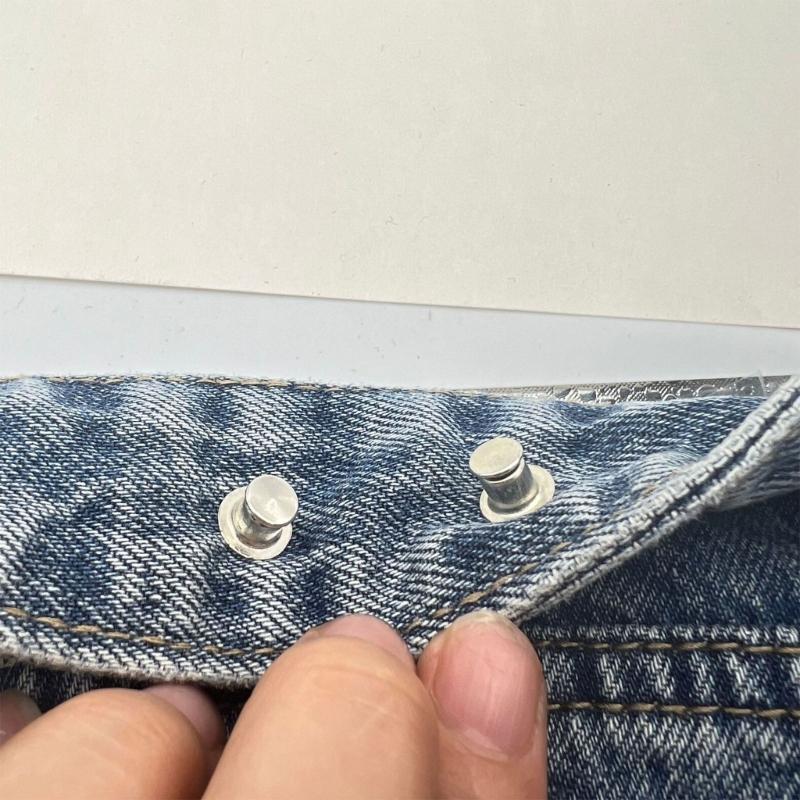 Detachable Fashion Shaped Jean Button Clasps Waist Extender Pin Jean Button, No Sewing Required, Fit Instant Jean Button