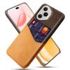 For Honor 400 Pro 5G (Global) Case PU Leather Cloth Texture Hard PC Phone Cover with Card Holder