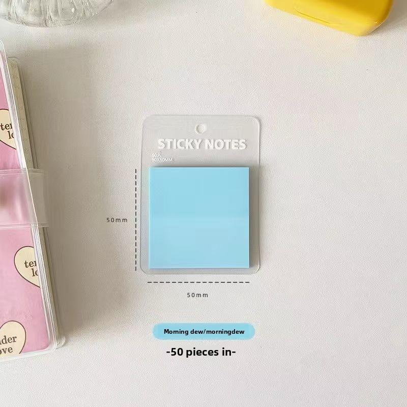 Colored PET Transparent Morandi Square Sticky Notes Index Tabs Reusable Page Markers for School Office Focus Highlighting