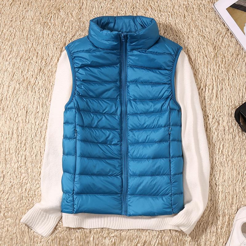 White Duck Down Women Sleeveless Jackets Arrivals Female Ultra Lightweight Packable Vest Women Coats