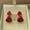 Rote Kristall Strass Fransenohrringe Ohrringe Elegant Leichter Luxus Exquisit Festliche Atmosphäre Überohrringe