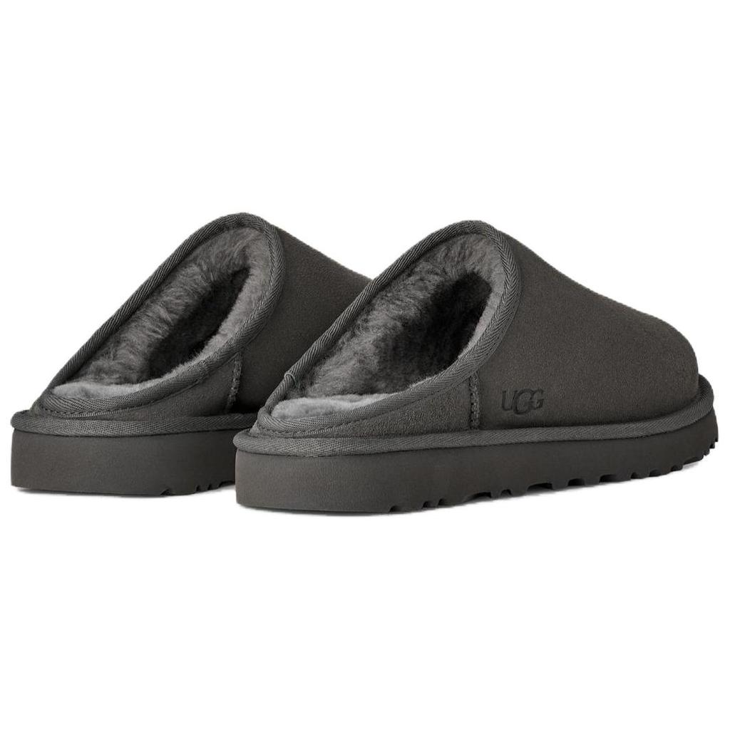 UGG Classic Slip-On Comfortable Simple Retro Anti-Wear Closed-Toe Slippers Unisex slippers Dark-Gray 1129290-MLF