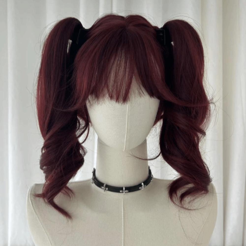 Sztuczne Peruki Harajuku z Grzywką Halloween Cosplay Lolita Peruki Długie Kręcone Falowane Włosy Kobiety