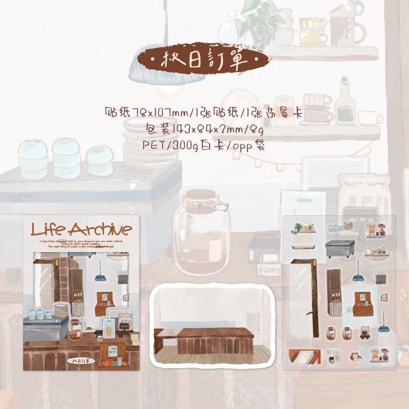 

2pcs/1 lot Landscape Sticker Life Archive Series INS Lifestyle Landscape DIY Materials Decoration Stickers