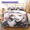 Sabrina Carpenter Pattern Bedding,Quilt Set Quilt Cover Pillowcase Home Birthday Gift(1 * duvet cover + 2 * pillowcase, without core)
