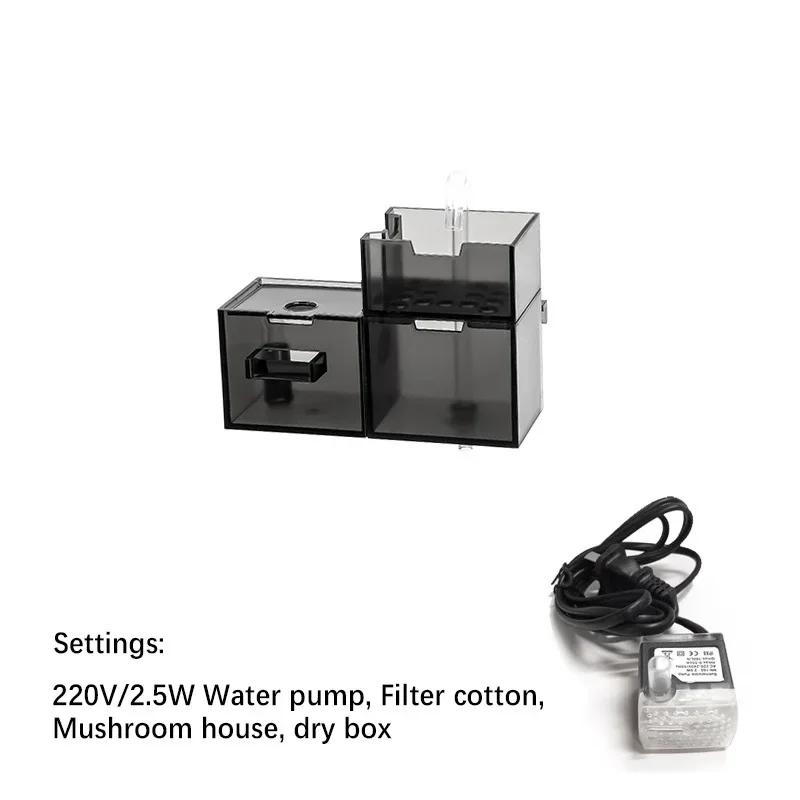Three-in-one Aquarium Oxygenation Purification Water Circulation Turtle Tank Fish Tank Wall-mounted Built-in Silent Filter Box