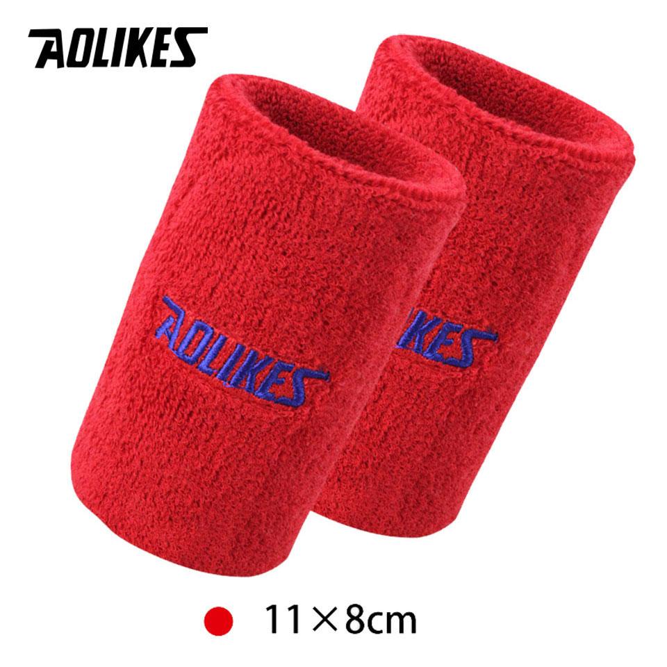 Aolikes Wrist Sweatband Tennis Sport Wristband Volleyball Gym Wrist Brace Support Sweat Band Towel Bracelet Protector 8 /11Cm