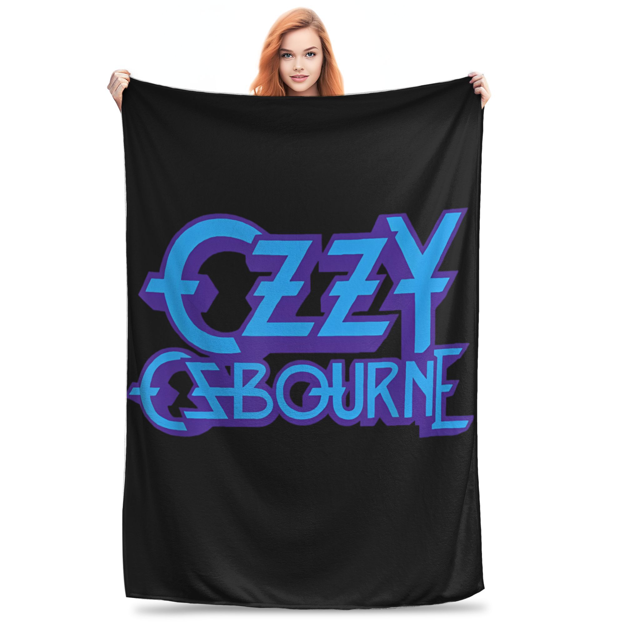 

Ozzy Osbourne Angel Wings Blanket Black Sabbath Picnic Flannel Bedding Throws For Living Room Super Warm Bedspread Birthday Gift 30x40in