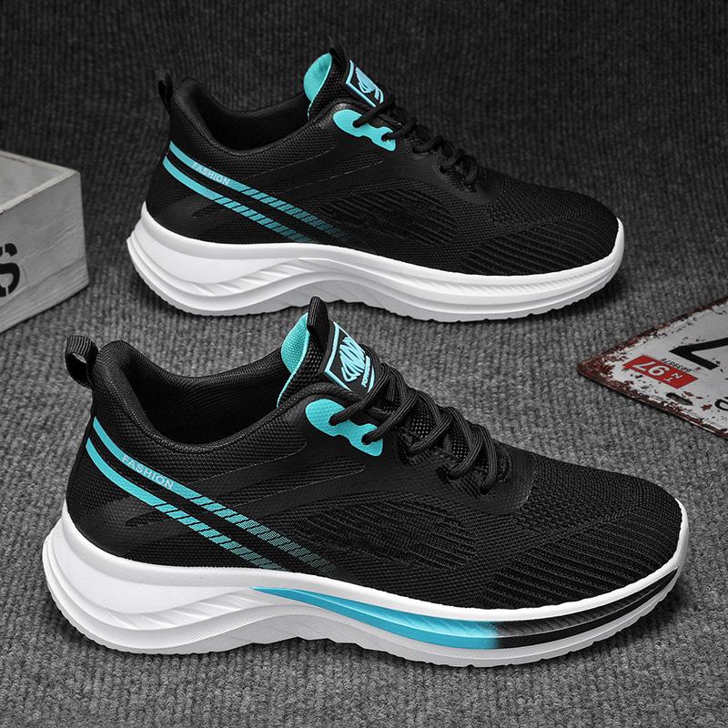 Spring outdoor mesh fly-woven sneakers men's shoes