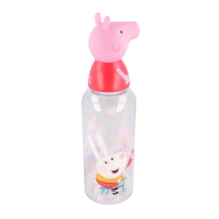 Tasse a bec - gobelet - verre d'apprentissage stor - 10115 - figurine 3d bouteille 560 ml pour enfants | peppa pig