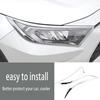 Car Accessories Fit for Toyota RAV4 2019 2020 2021 2022 Headlight Lamps Cover Trim Bezel (Glossy Chrome Style) ABS 2 PCS