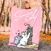 Simon's Cat Flanelldecke Weich Warm Ganzjahresdecke, Design für Camping, Autoreisen, Wandern Sofa, Bett, Büro Perfektes Geschenk für Partys