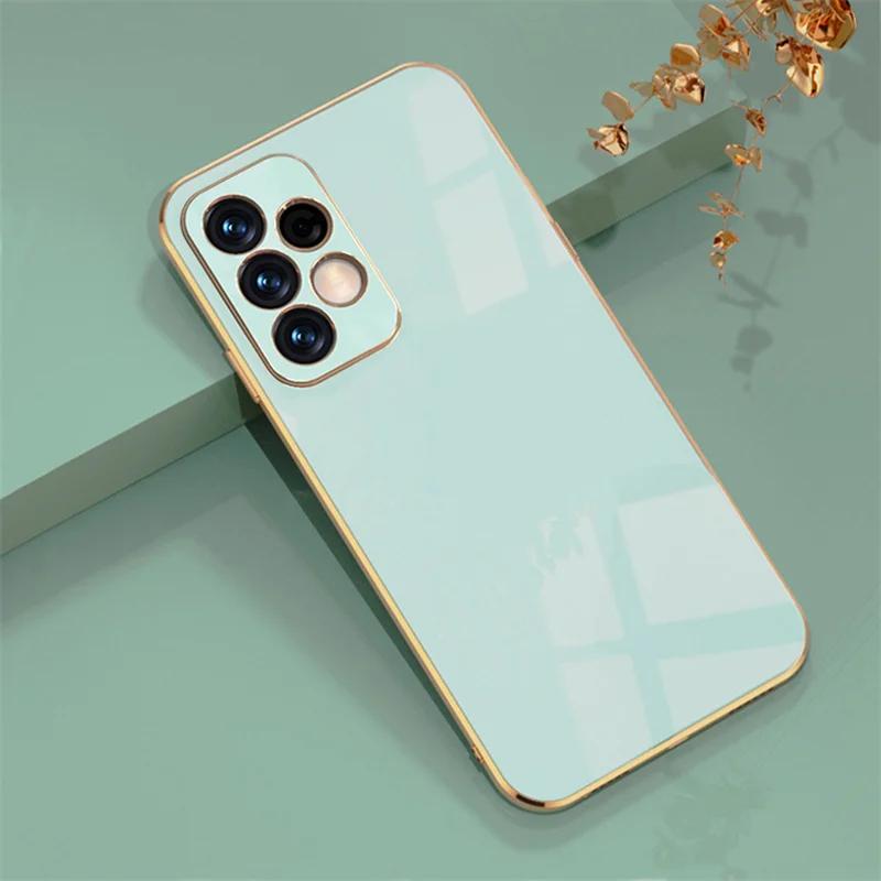 

Plating Silicone Case For Samsung A55 A33 A52 A36 A13 Capa For Samsung A53 5G A35 A25 A15 A54 A34 A14 A16 Gold Frame Phone Cover A31