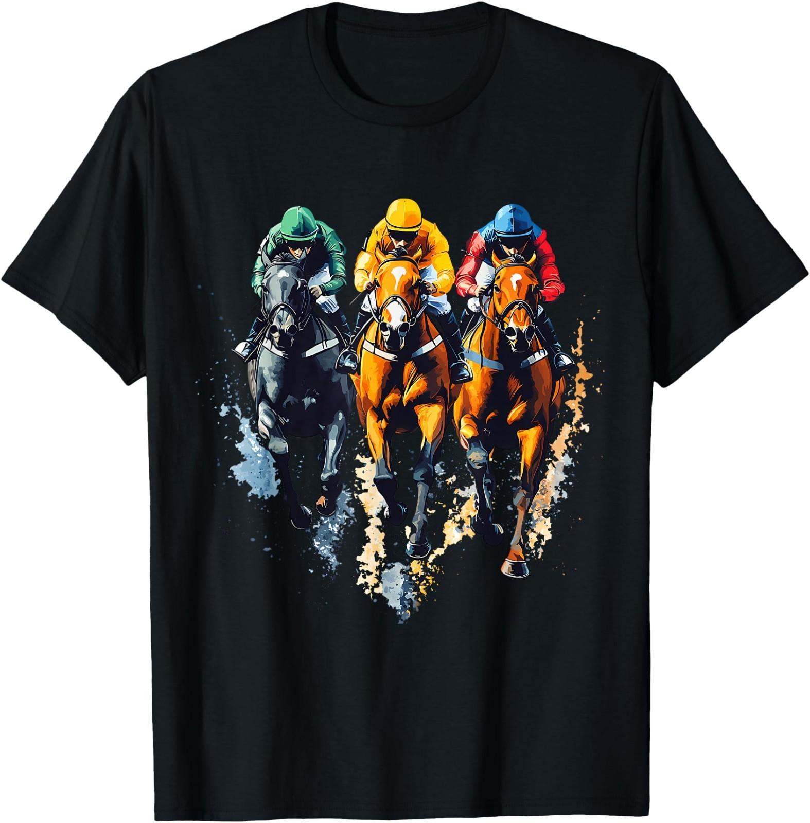 Vintage Horse Racing Derby Horse T-Shirt 4XL