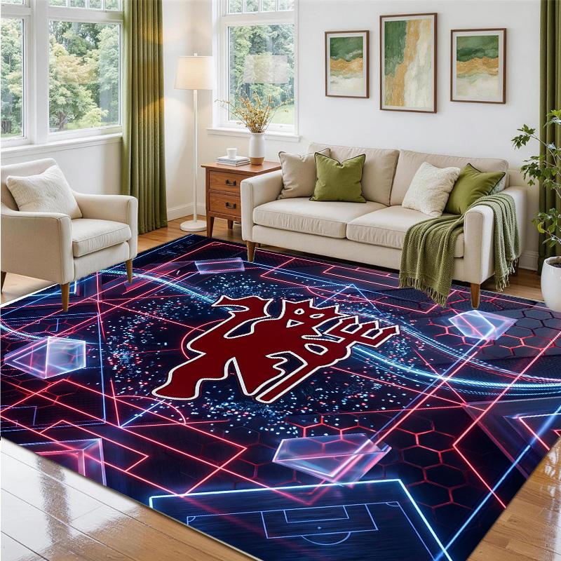 Manchester United Design Kristall Samt Teppich Weiche Dekorative Matte für Schlafzimmer Eingang