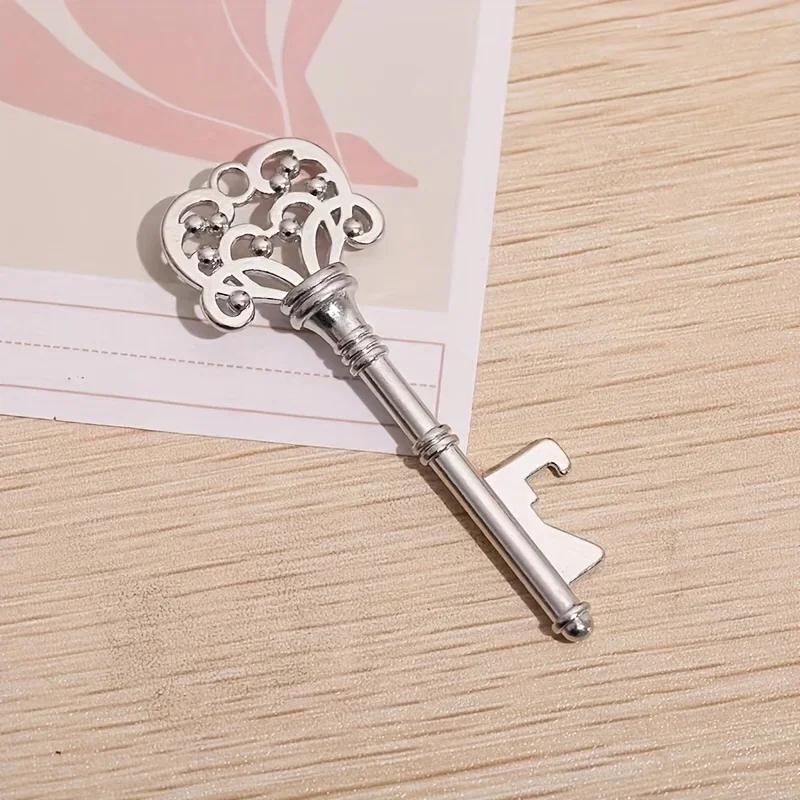 

1pc, Bottle Opener, Vintage Crown Key Shape Bottle Opener,Suitable For Bar Or Household,Barware Tool,Wedding Gift,Kitchen Gadget срібний