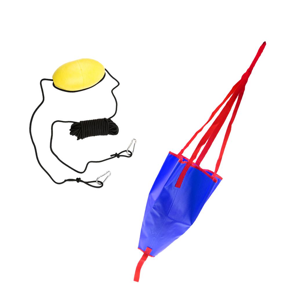 Buy 18 Inch Sea Anchor Drogue + 30ft Kayak Drift Tow Rope Line Throw at