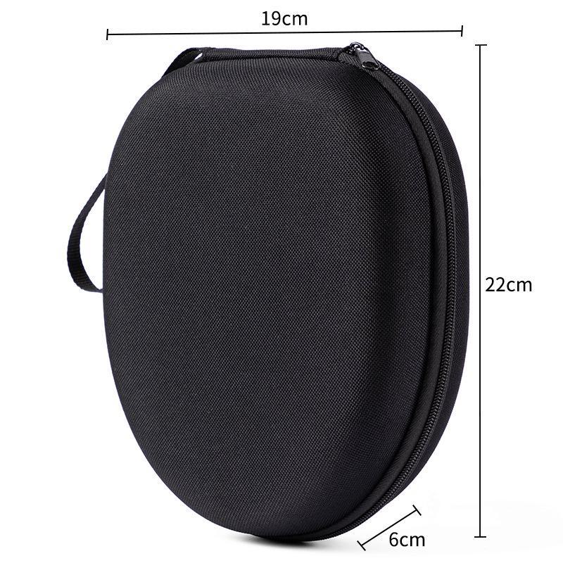 Foldable EVA Anti-Fall Portable Headphone Storage Bag with Zipper for Large Neck-Hanging Bluetooth Headphones