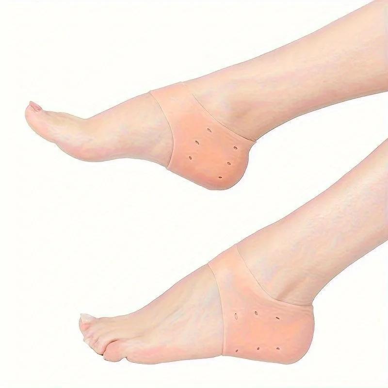 2PCS Heel Cushion Gel Heel Protector for Plantar Fasciitis Achilles Tendonitis Bone Spur Aching Feet Relieve Pain Pedicure Tools