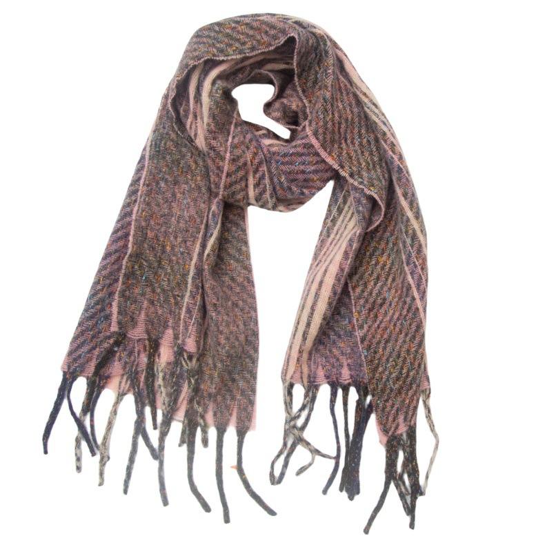Cross-border foreign trade new scarves, European, American autumn and winter men and women s flower lattice fringed scarves, shawl manufacturers 185x65+10cm