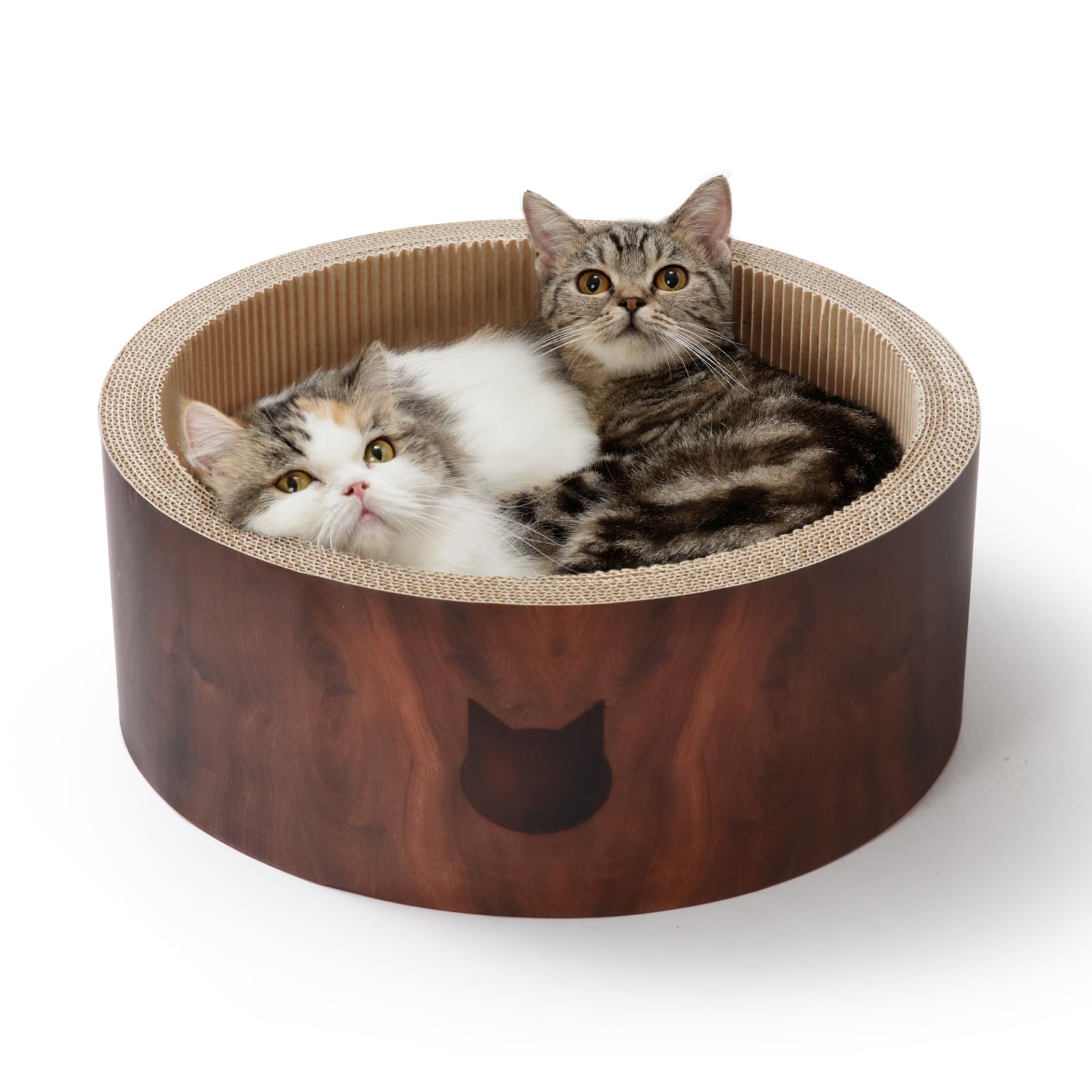 

by Amazon Nekoichi Claw Scratching Bed Circle L Dark Brown