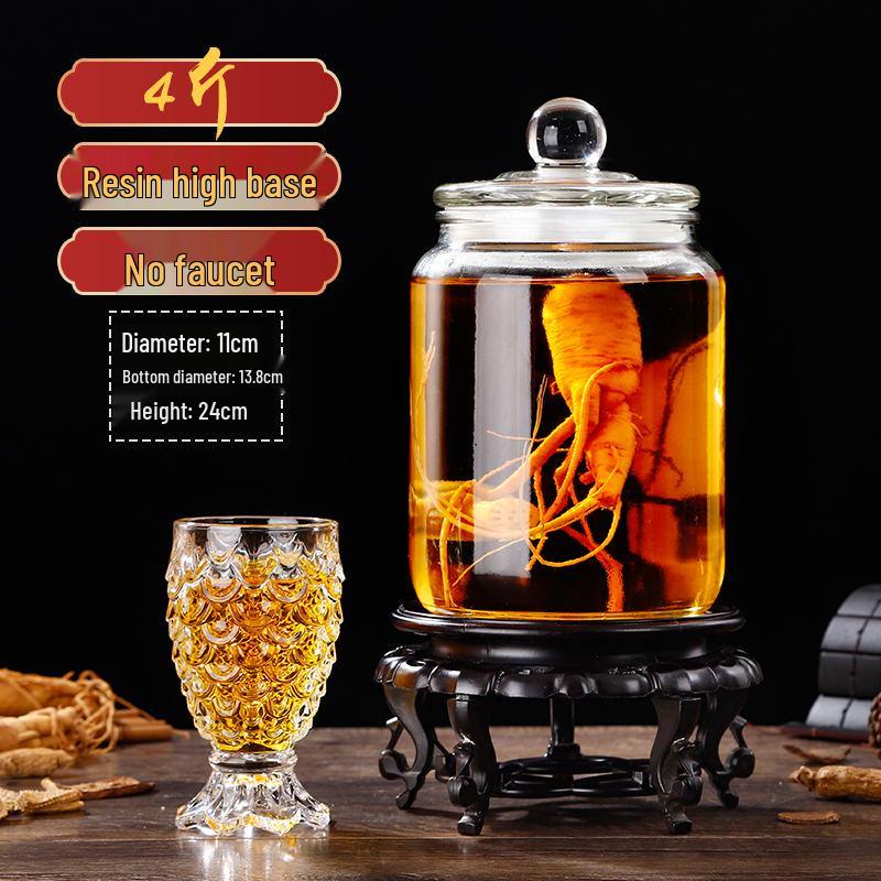 Glas-Infusionsbehälter mit Zapfhahn: 10-20 Jin Versiegelte Enzym- und Kimchi-Weinlagerung