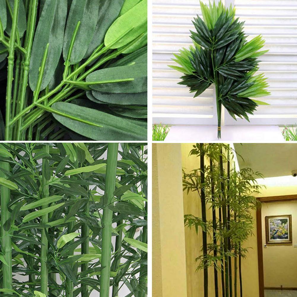 Simulated Leaves, Bamboo Leaves, Hanging On The Wall, Green Wall Flowers And Indoor Artificial U8U6