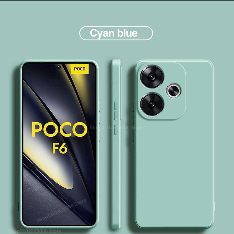 Poco F6 PocoF6 Pro Case Liquid Silicone Phone Cases For Xiaomi Poco F6 Poco F 6 F6Pro PocoF6 Pro Soft Cover Accessories