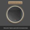 Round LED Bathroom Vanity Mirror with Frame, Anti-Fog, Wall-Mounted