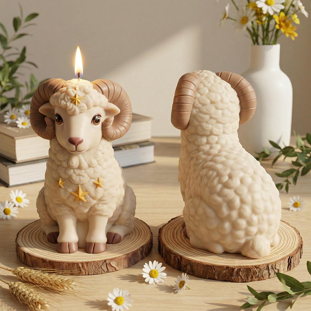 Aromatherapy Candle Mold Easy To Demold Goat Soap Mold Silicone Candle Mold Cartoon Animal Rein Molds Home Decoration Making