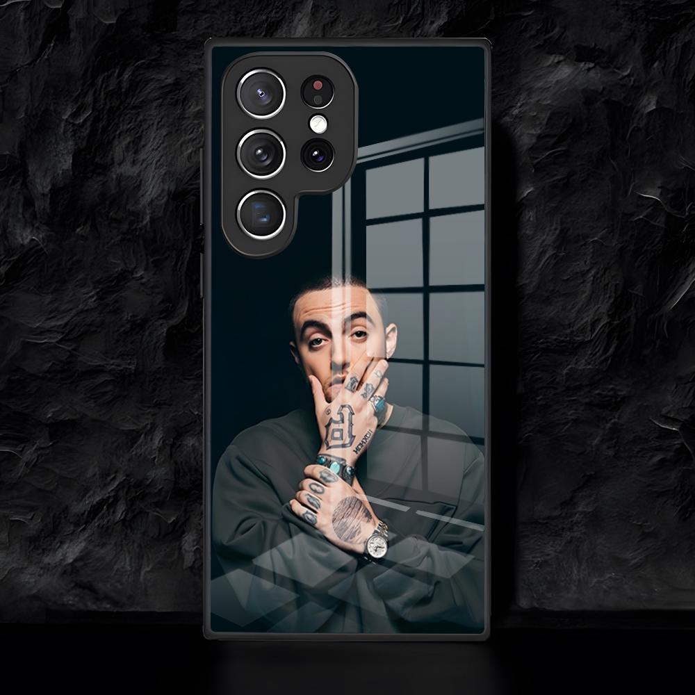 

Rapper M-Mac Miller Phone Case For Samsung S26 S25 Edge Ultra 24 23 22 21 Ultra Plus Fe A55 56 15 4G 5G Glass Cover Galaxy S22 Ultra 5G