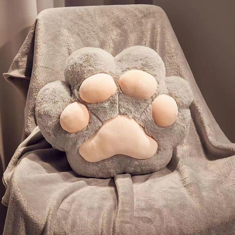 Cat Paw Blanket & Pillow: 2-in-1 Hand Warmer, Throw, & Nap Cushion