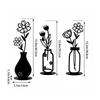 3 Pieces Iron Aesthetic Statue Cute Flower Vase Table Decor for Bedroom Living Room Kitchen Farmhouse Apartment Office Vase Set