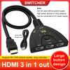 4K 2K 3D HDMI-compatible Switch 4K 30Hz 3D KVM Splitter Hub Cable for PS3 DVD TV