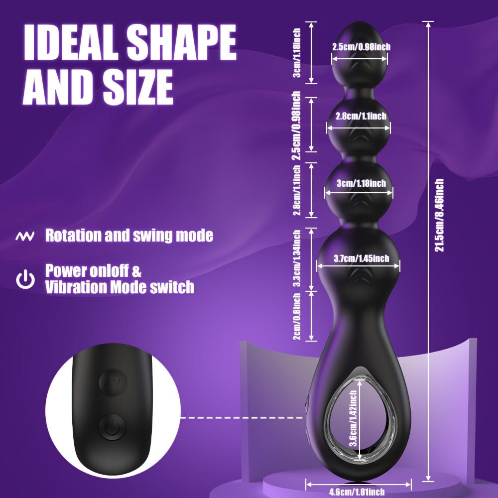 360° Rotating Anal Vibrator for Men Prostate Massager Butt Plug Anal Balls Adult Male Gay Masturbator Toy Sex Toys for Adult