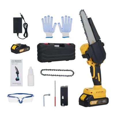 Mini Chainsaw Cordless 6 Inch Portable Electric Chainsaw Brushless Handheld Chain Saw with 2