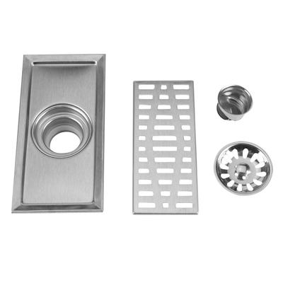 Scarico a pavimento rettangolare in acciaio inossidabile 20x10 cm Bagno Doccia Cucina Griglia di scarico