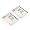2set 6 Colors Transparent Sticky Notes Self-Adhesive PET Sticky Notes  File Classification