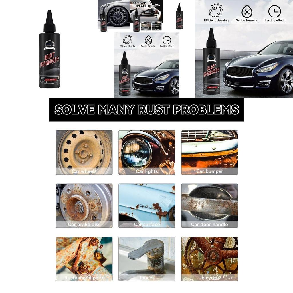 Rayhong Nettoyant antirouille polyvalent pour polissage du métal et restauration de jantes de voiture 100 ml