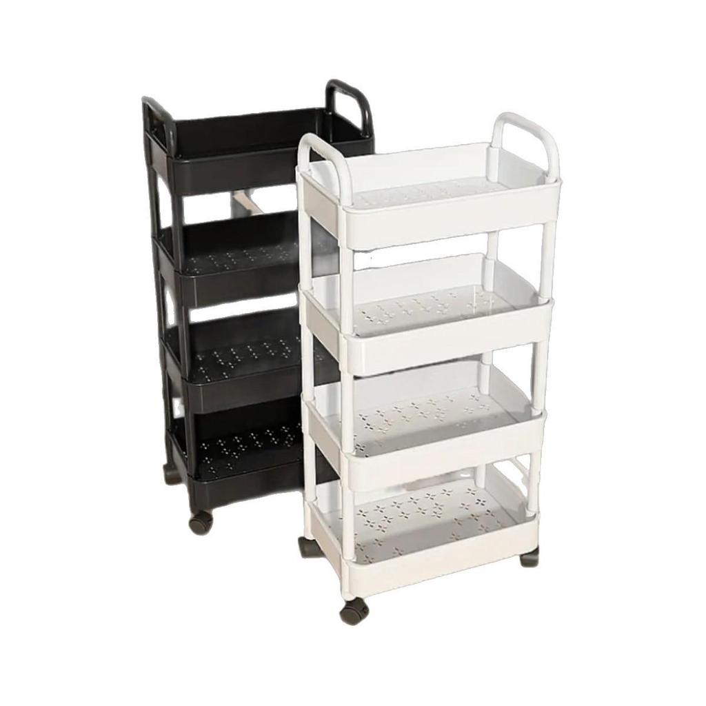 Compact Mobile Storage Rack for Kitchen, Bedroom, or Bathroom