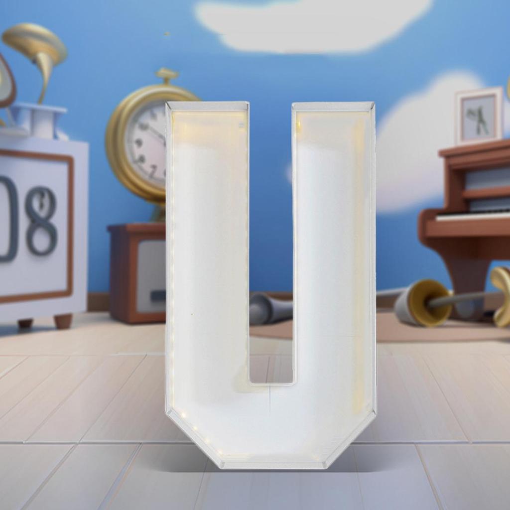 1Pc 64cm Mosaic Balloon Frame Letters Big Marquee Light Up Letters DIY Kit for Birthday Party Wedding Backdrop Decor Letter A-Z Pre-Cut Foam Board