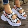 Women Platform Wedge Sandals Summer Fashion New Comfortable Shoes for Women Light Casual Velcro Beach Sandals Zapatos De Mujer