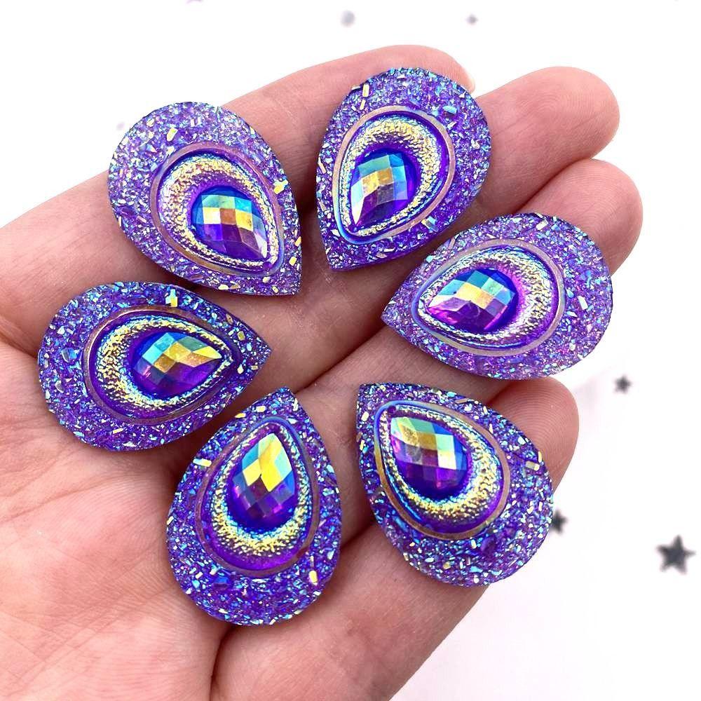DIY Flatback Phone Shell Decoration Rhinestone Ornament Resin Stone AB Crystal Jewelry Accessorie