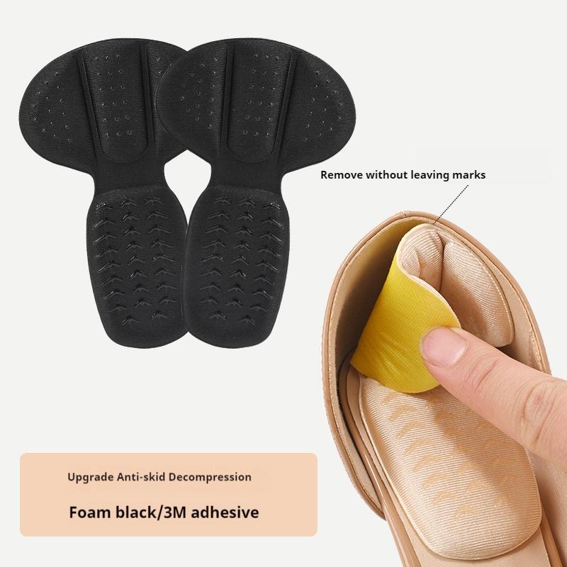 Protection Feet Pads Pain Relief Gel Heel Stickers High Heels Size Reducer Non-slip Shoes Insoles T-Shaped Foot Care Pad 1Pair